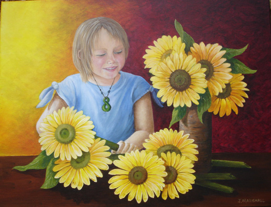 Pixie sunflowers painting.jpg